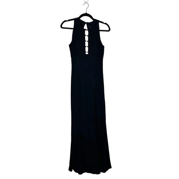 Jessica McClintock Gunne Sax Maxi Dress Women's Black Size 5/6 - Picture 1 of 6